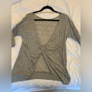 Shirt knotted in the back